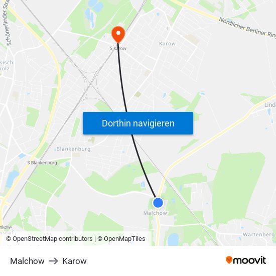 Malchow to Karow map