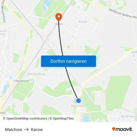 Malchow to Karow map