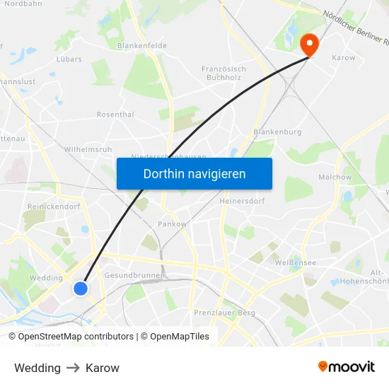 Wedding to Karow map