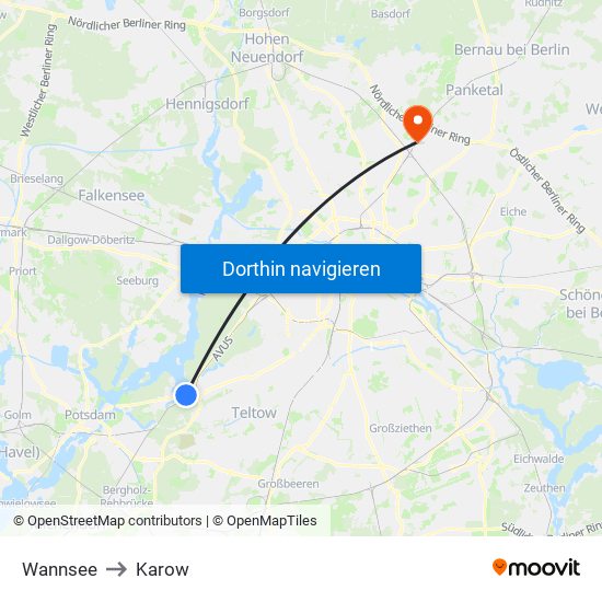 Wannsee to Karow map