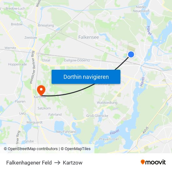 Falkenhagener Feld to Falkenhagener Feld map