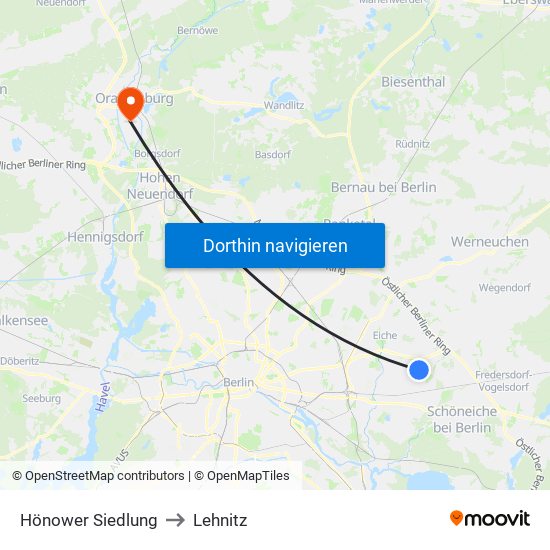 Hönower Siedlung to Hönower Siedlung map