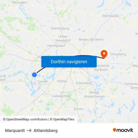 Marquardt to Altlandsberg map