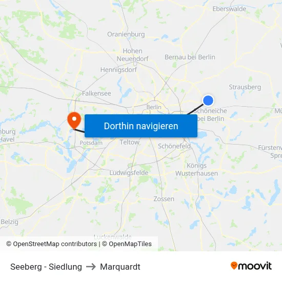 Seeberg - Siedlung to Marquardt map