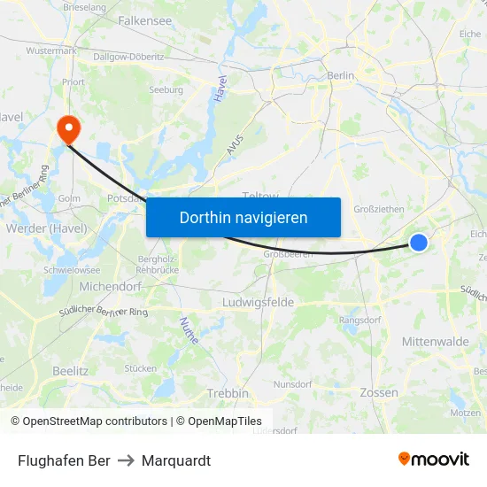 Flughafen Ber to Marquardt map