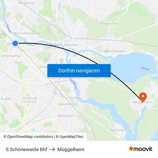 S Schöneweide Bhf to Müggelheim map