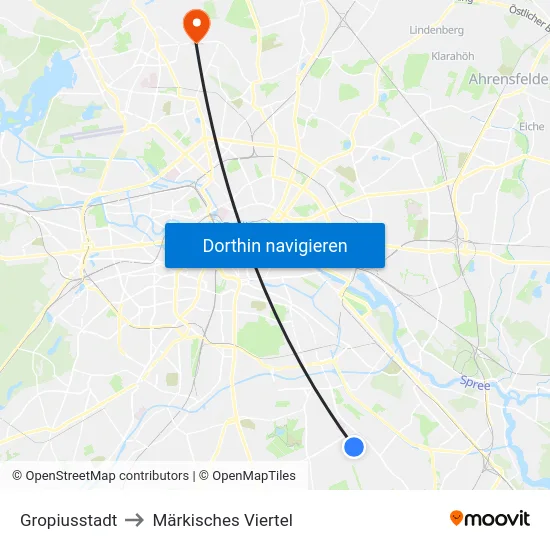 Gropiusstadt to Märkisches Viertel map