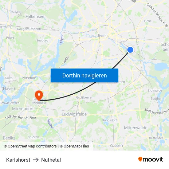 Karlshorst to Karlshorst map