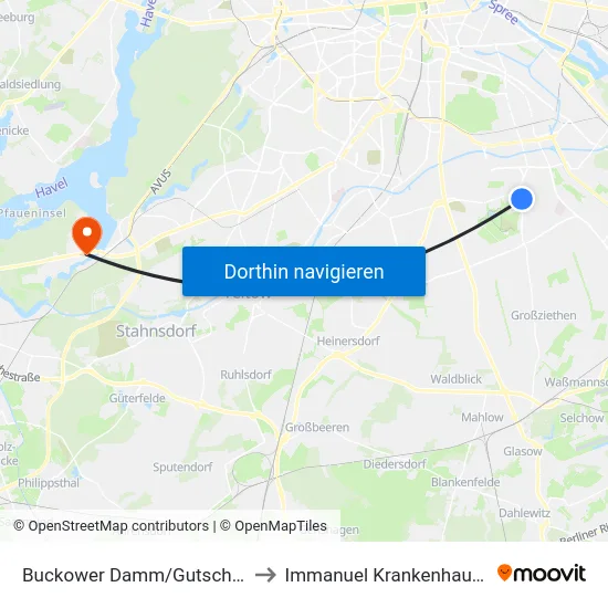 Buckower Damm/Gutschmidtstr. to Immanuel Krankenhaus Berlin map