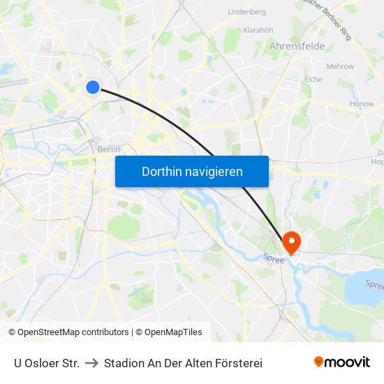 U Osloer Str. to Stadion An Der Alten Försterei map