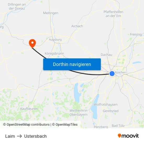 Laim to Ustersbach map