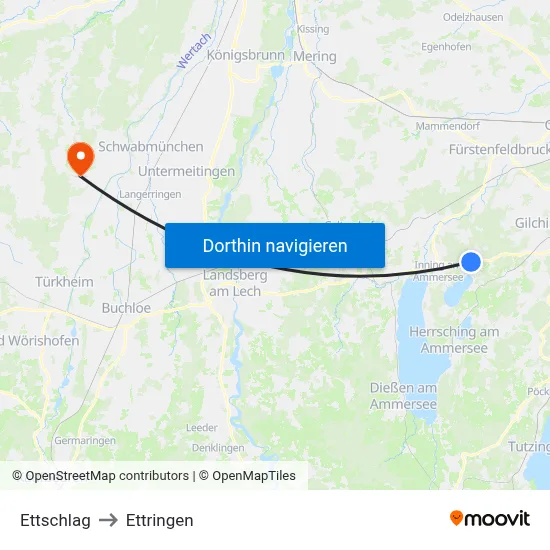 Ettschlag to Ettringen map