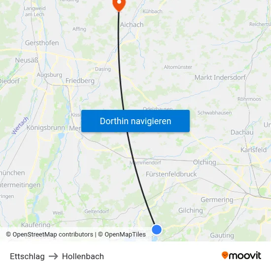 Ettschlag to Hollenbach map