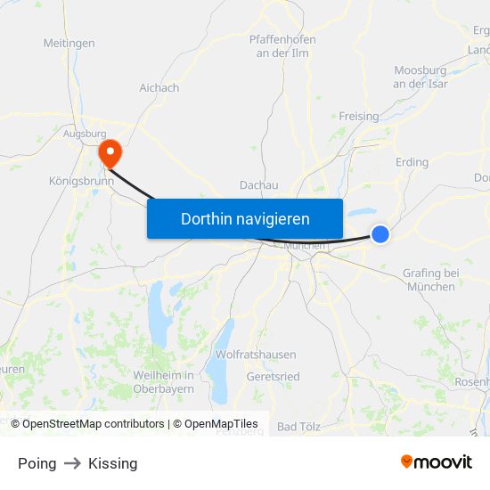 Poing to Kissing map