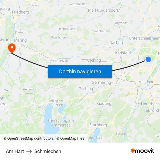 Am Hart to Schmiechen map