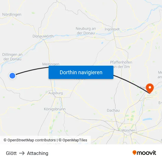 Glött to Attaching map