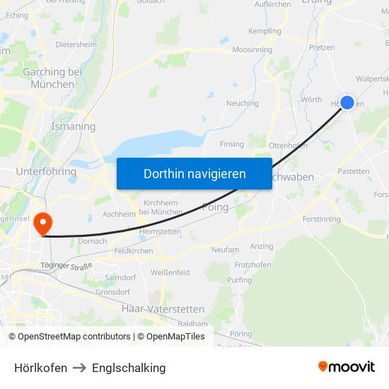 Hörlkofen to Englschalking map