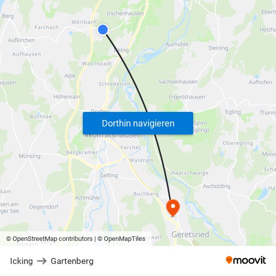 Icking to Gartenberg map