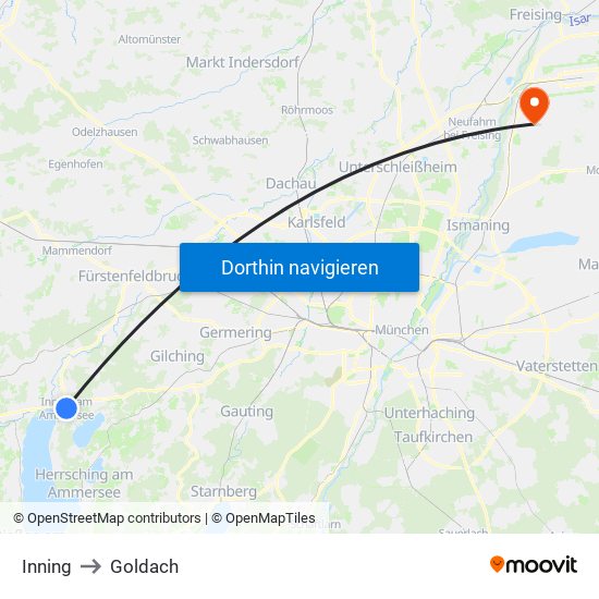 Inning to Goldach map