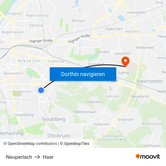 Neuperlach to Haar map