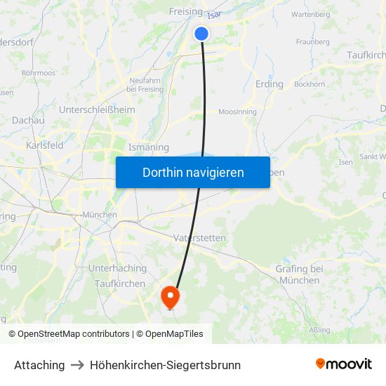 Attaching to Höhenkirchen-Siegertsbrunn map