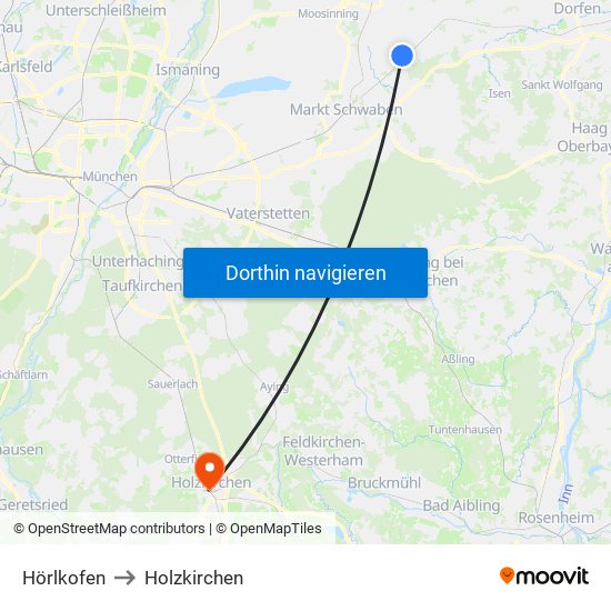 Hörlkofen to Holzkirchen map