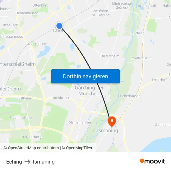 Eching to Ismaning map