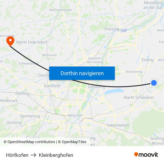 Hörlkofen to Kleinberghofen map