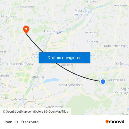 Isen to Kranzberg map