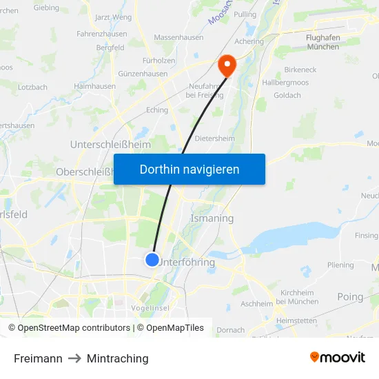 Freimann to Mintraching map