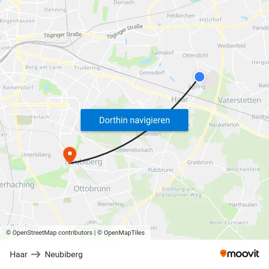 Haar to Neubiberg map