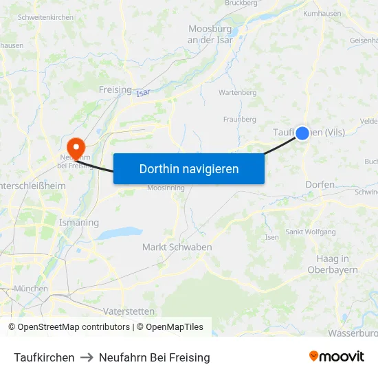 Taufkirchen to Neufahrn Bei Freising map