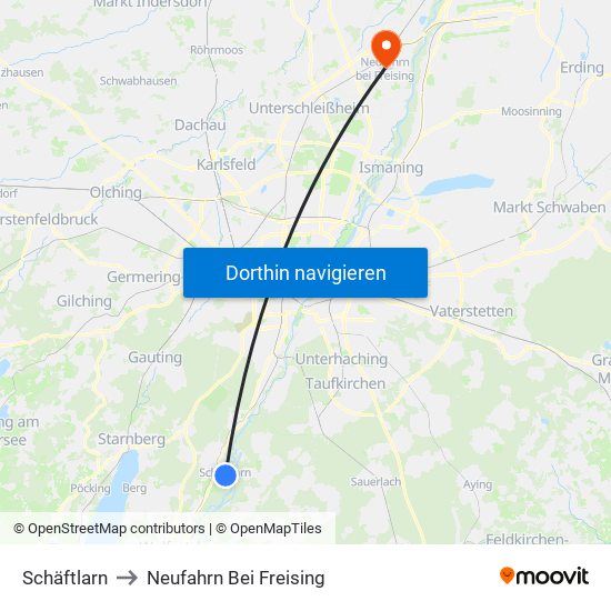 Schäftlarn to Neufahrn Bei Freising map