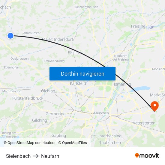 Sielenbach to Neufarn map