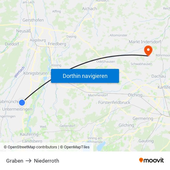 Graben to Niederroth map
