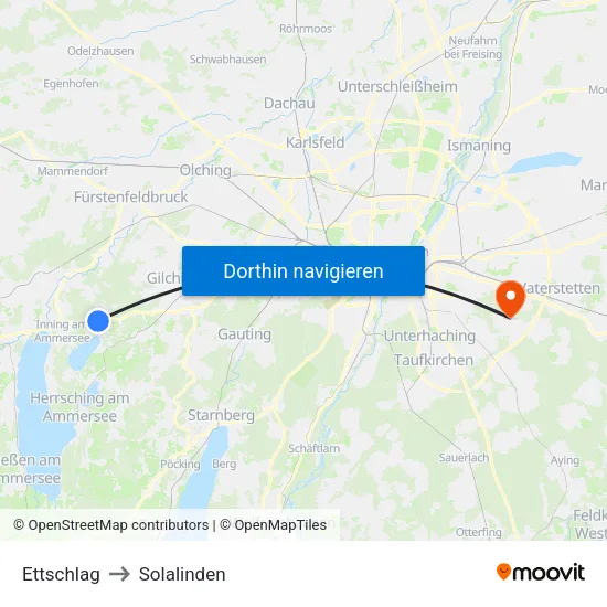 Ettschlag to Solalinden map