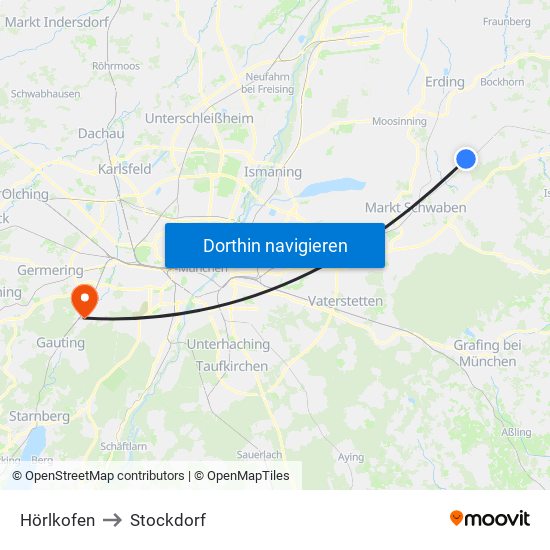 Hörlkofen to Stockdorf map