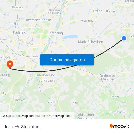 Isen to Stockdorf map