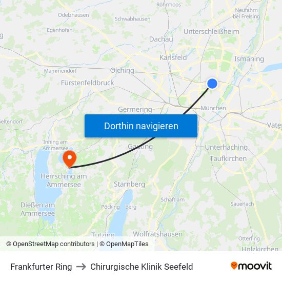 Frankfurter Ring to Chirurgische Klinik Seefeld map