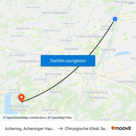 Achering, Acheringer Hauptstr. to Chirurgische Klinik Seefeld map