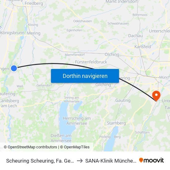 Scheuring Scheuring, Fa. Gerstmaier to SANA-Klinik München-Solln map