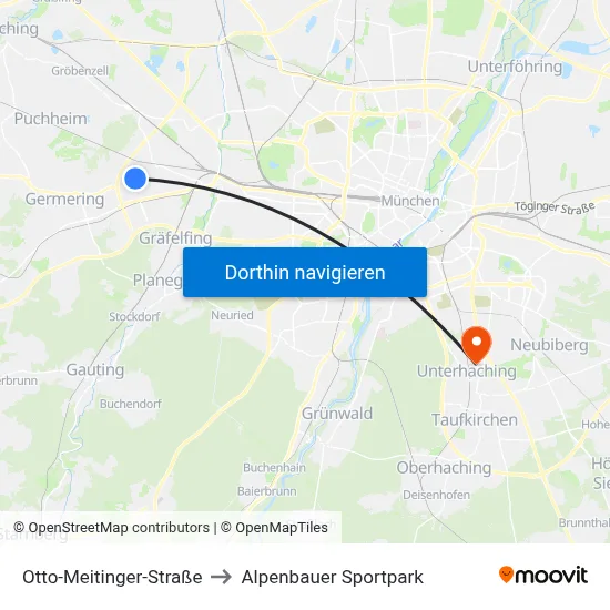 Otto-Meitinger-Straße to Alpenbauer Sportpark map