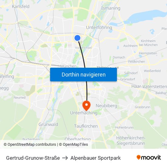 Gertrud-Grunow-Straße to Alpenbauer Sportpark map