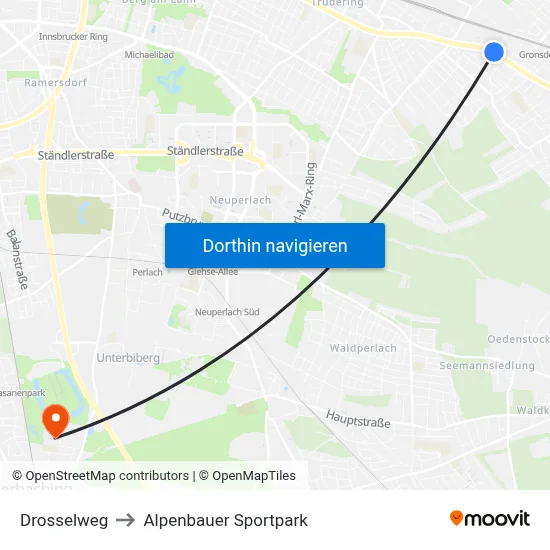 Drosselweg to Alpenbauer Sportpark map