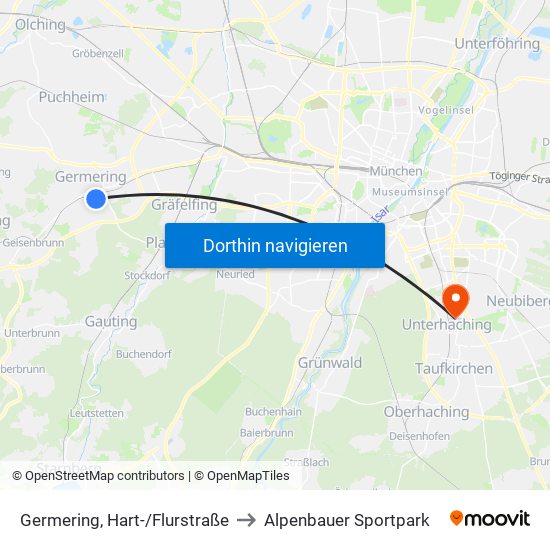Germering, Hart-/Flurstraße to Alpenbauer Sportpark map