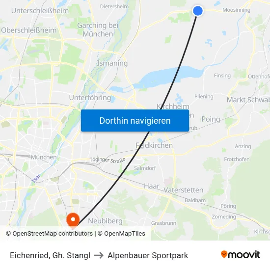 Eichenried, Gh. Stangl to Alpenbauer Sportpark map