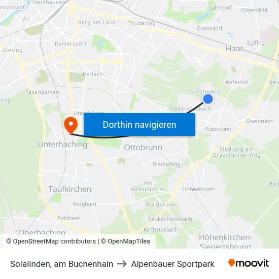 Solalinden, am Buchenhain to Alpenbauer Sportpark map