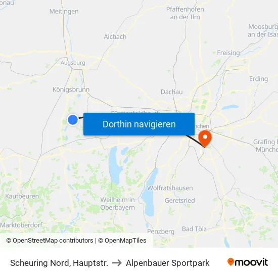 Scheuring Nord, Hauptstr. to Alpenbauer Sportpark map