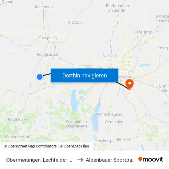Obermeitingen, Lechfelder Str. to Alpenbauer Sportpark map