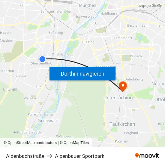 Aidenbachstraße to Alpenbauer Sportpark map